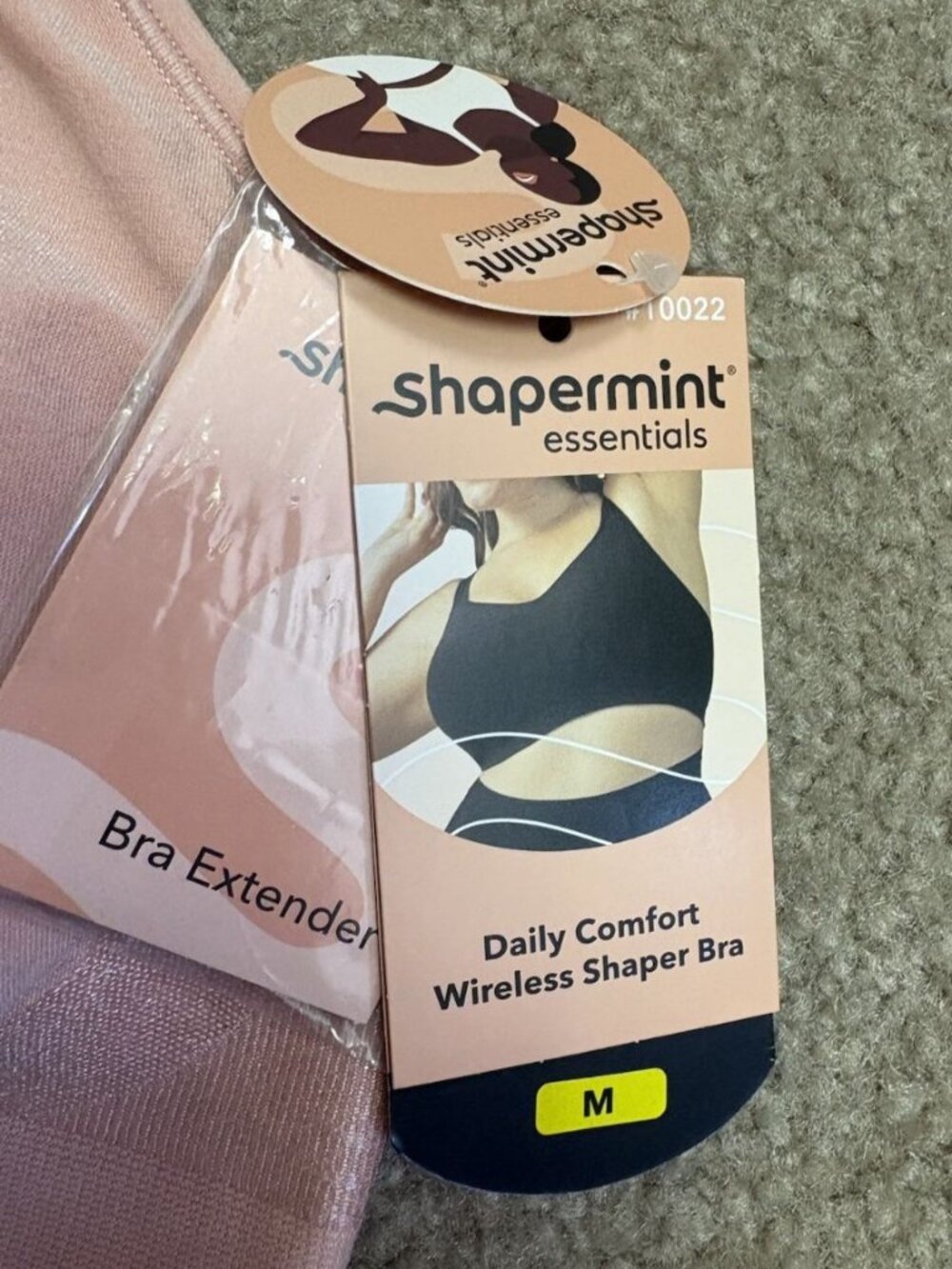 Shapermint Daily Comfort Wireless Shaper Bra Rose Tan Size Medium - Picture 2 of 5